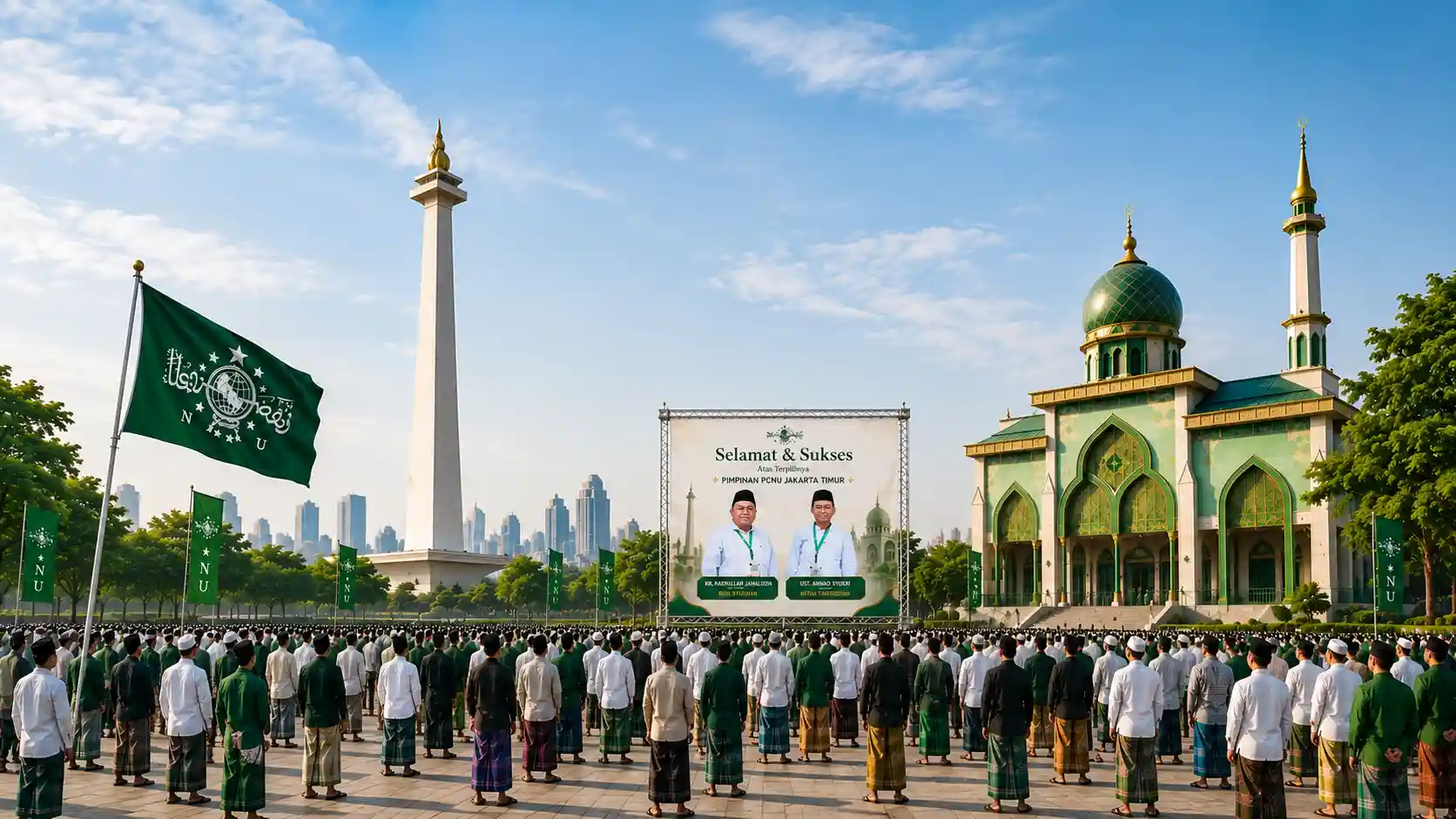 Kebersamaan pengurus dan warga PCNU Pengurus Cabang Kabupaten Sampang
